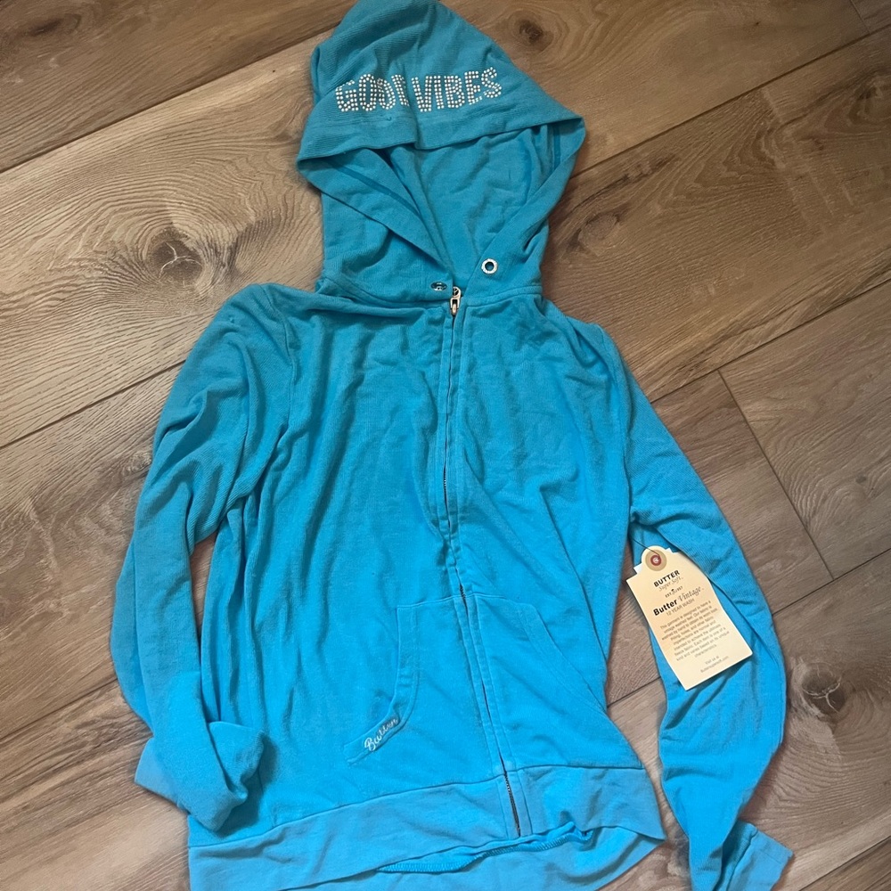 butter new zip sweatshirt